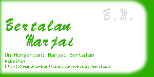 bertalan marjai business card